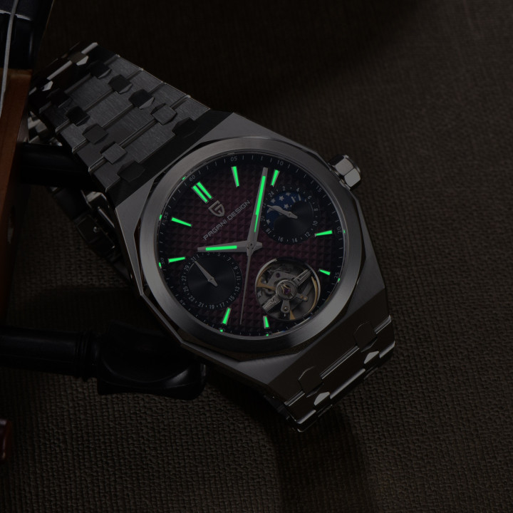 PAGANI DESIGN PDYS036 Men's 42 mm Open Heart Automatic Watch