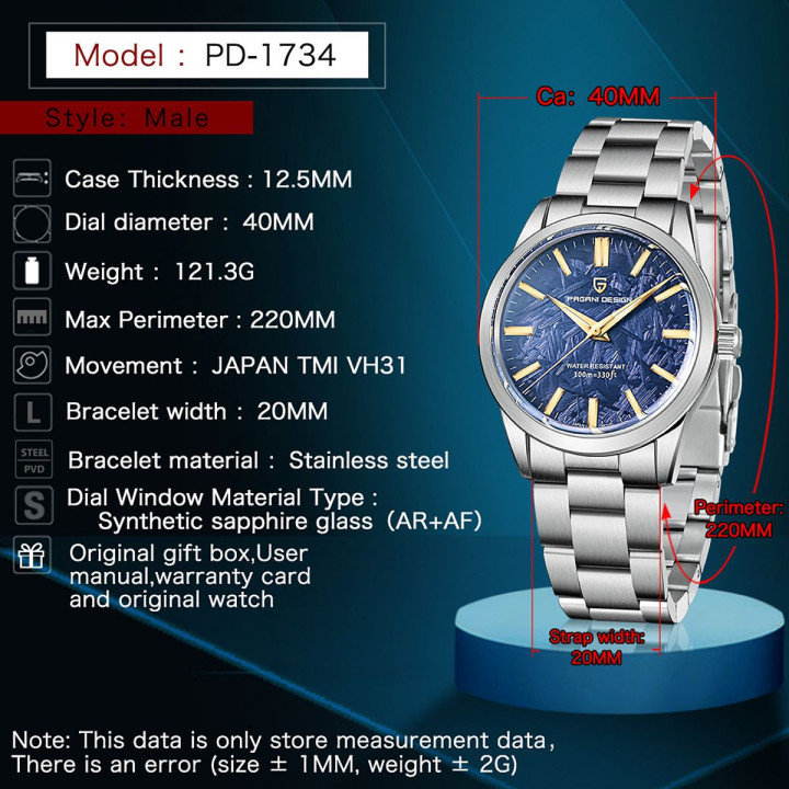 PAGANI DESIGN PD1734 Quartz Watch